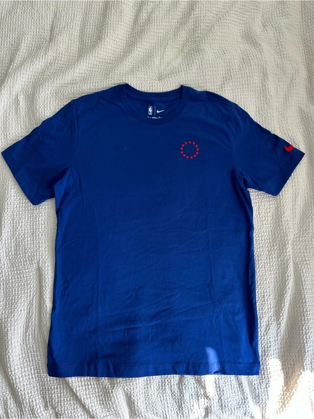 Nike Philadelphia 76ers Basketball Royal Blue Tee Men’s M